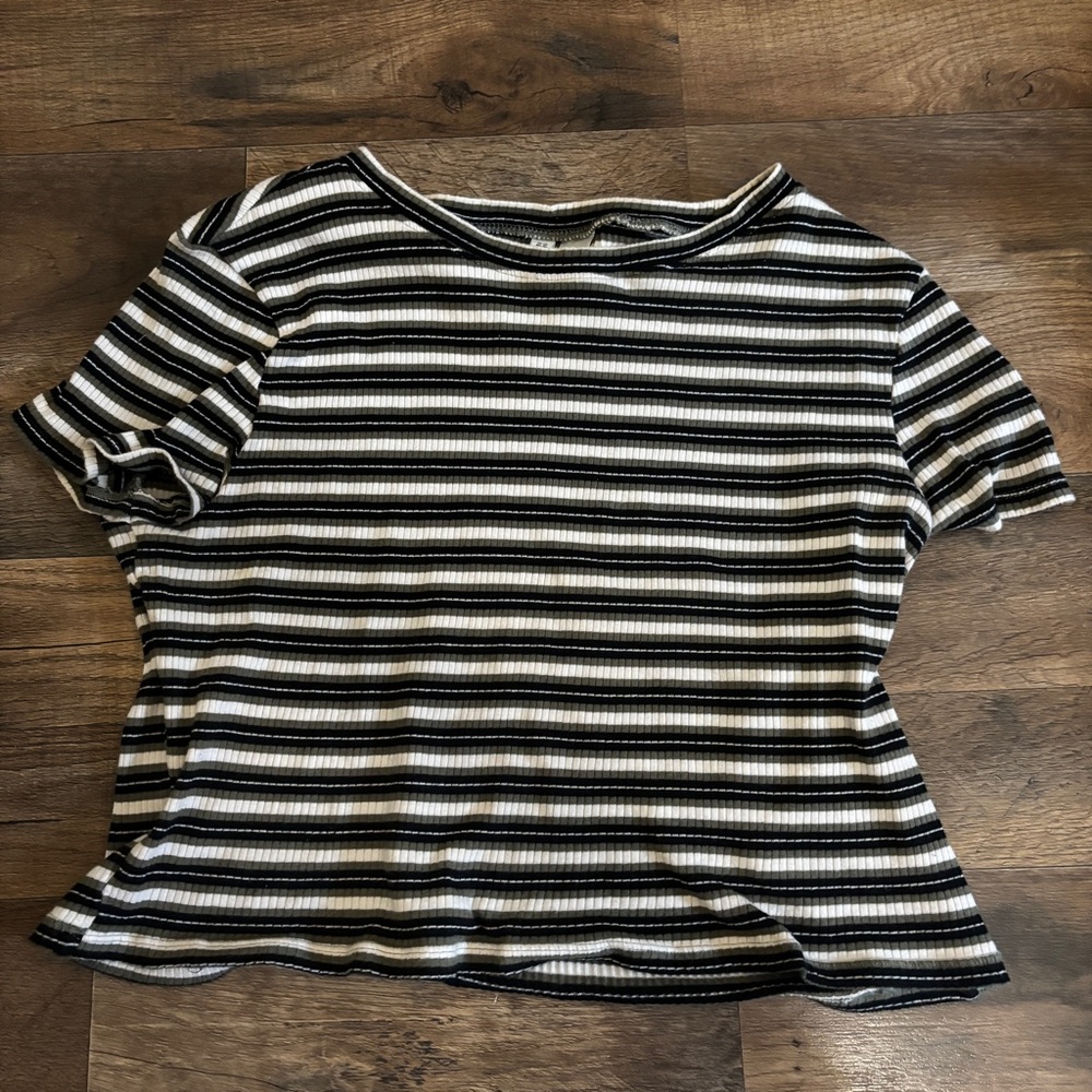 H&M Striped Black and White Women's Top